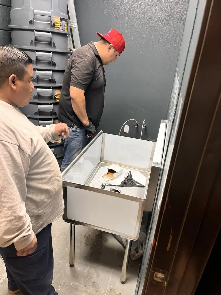 Commercial plumbing and sink installation in Garfield