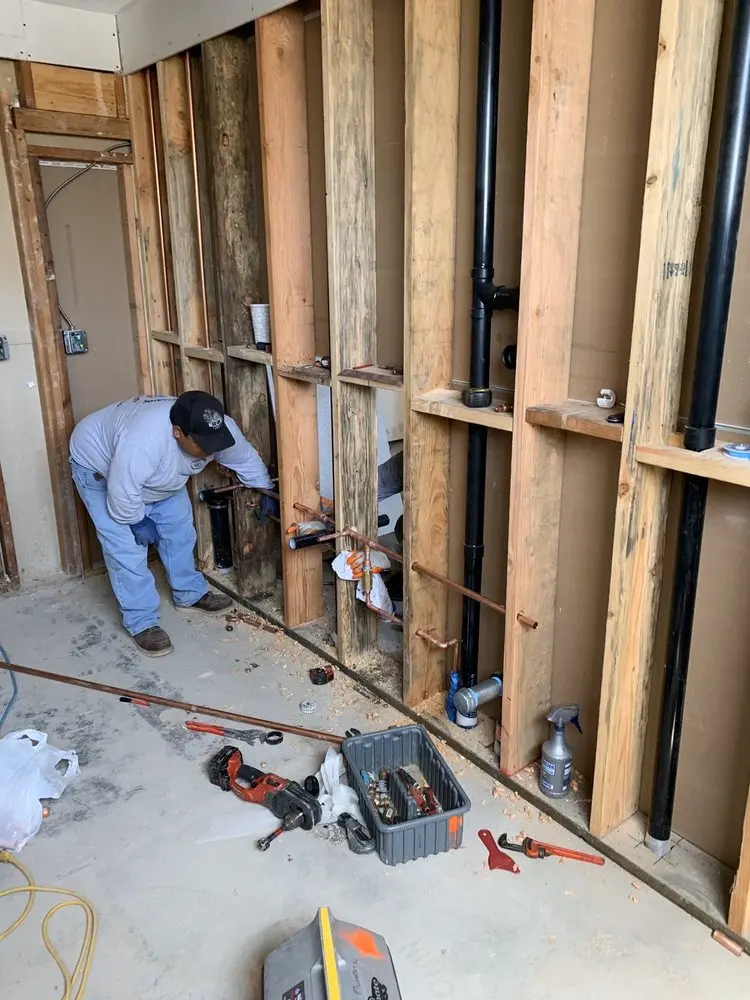 Commercial rough-in plumbing for Gas Line Repair in Garfield